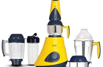 Preethi Eco Fresh Mixer grinder | 750 Watt Mixie | Made fresh, stays fresh | Food Sense Technology|grinding+ Storage jar |MG-291 (Yellow)