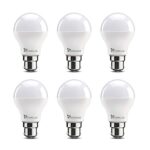 Syska 12-Watt LED Bulb (Pack of 6, White) b22d