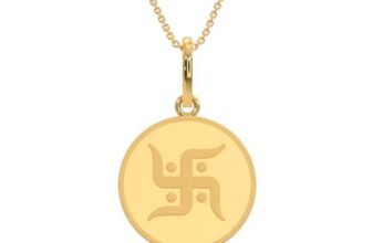 KALYAN JEWELLERS 24K (999) Purity Swastik Gold Coin Pendant 2 Gms