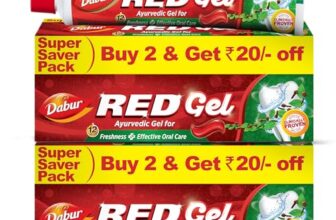Dabur Red Gel Ayurvedic Toothpaste – 600g (150g x 4) | Reduction in Bad Breath, Plaque & Gingivitis | Freshness with Protection | For Healthy Gums & Effective Dental Care
