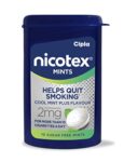 Cipla Nicotex Mints | Nicotine 2mg Lozenges (120 Pcs)| Helps Quit Smoking | Sugar Free | Cool Mint Plus Flavour (10 * 12 Pcs)