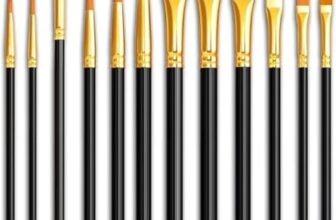 Eclet Craft 12-Piece Paint Brush Set – Professional Round Pointed Nylon Hair Brushes for Acrylic, Watercolor & Oil Painting (Basic Model)