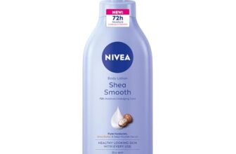NIVEA Shea Smooth Body Lotion | Hyaluronic Acid & Shea Butter & Deep Nourish Serum Moisturizer | Lightweight Non-Greasy Body Cream | Body Moisturiser for 72H Hydration for Dry Skin | – 600ml