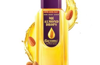 Bajaj Almond Drops Hair Oil, 625ml, Light & Non-Sticky with 6X Vitamin E for 2X Hair fall Reduction