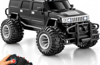 Lifelong Beast Off Roader Remote Control Car Toy for Kids, 2.4GHz High-Speed Monster Truck SUV, LED Headlights, Type-C Rechargeable, Anti-Skid Tyres, 120Ft Range (LLCORC01) (Black)