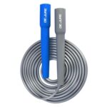 DE JURE FITNESS Adjustable Skipping Rope � Slim Handle, 275cm, Multiple Colors (Grey-Blue)