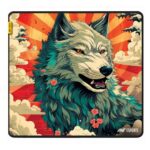 Ant Esports Wolf Mouse Pad 260X210X3mm Anti-fray Stitching, Gaming Mouse Pad Waterproof Surface & Non-Slip Rubber Base Stitched Edges Gaming Mouse Mat for Laptop,Compatible with Laser and Optical Mice