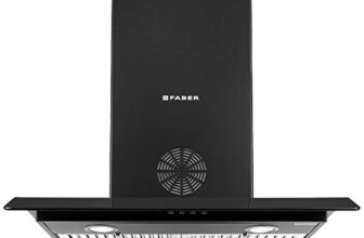 Faber 60cm 3 Way Silent Suction Chimney, 1150 m3/hr (HOOD ARCO 3D PLUS T2S2 BK LTW 60, 2 Triple Layer Baffle Filters, Black), Free 1 Year Extended warranty