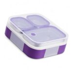 VAYA Tydbyt 3 Compartment Bento Lunch Box for Kids Girls, 650 ml, Purple