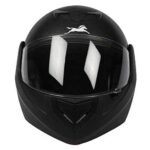 TVS Full Face Motorbike Helmet, ISI DOT Certified, Clear Visor, Black, Size XL, for Men and Women