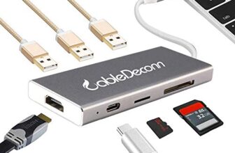 CableDeconn USB C Hub USB3.1 Type C to HD Mi RJ45 Converter Thunderbolt 3 Adapter Cable for MacBook Pro 2017 2016 Dell XPS Xiao Mi Acer Asus