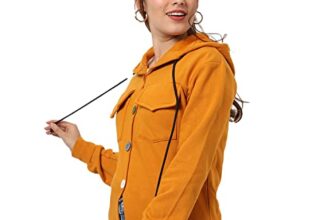 Campus Sutra Women Mustard Yellow Solid Regular Fit Zipper Sweatshirt with Hoodie for Winter Wear | Full Sleeves | Cotton Sweatshirt | Casual Sweatshirt for Woman | Stylish Sweatshirt for Womens