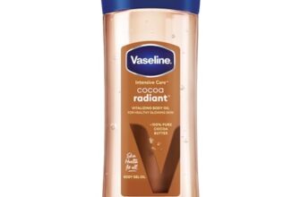 Vaseline Intensive Care Cocoa Radiant Body Oil | With Cocoa Butter | Non-Greasy Formula for Dry Skin | 200 ML