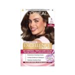 L’Oréal Paris Permanent Hair Colour, Radiant At-Home Hair Colour with up to 100% Grey Coverage, Pro-Keratin, Up to 8 Weeks of Colour, Excellence Crème, 5 Light Brown, 72ml+100g