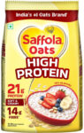 Saffola Oats High Protein -21g |High fibre | Instant rolled oats | Soft & Creamy Pouch(1 kg)