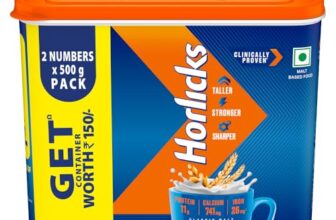 Horlicks Nutrition Drink Container – 1 Kg – Classic Malt – Clinically Proven to make kids Taller, Stronger, Sharper