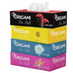 Origami So Soft Facial Tissues | 2 Ply | Pack of 4 | 100 Pulls Each