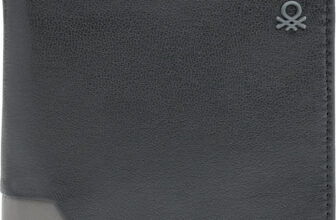 United Colors of Benetton Men Casual, Formal Black Genuine Leather Wallet(10 Card Slots)