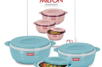 MILTON Aspire Jr. Set of 3 Serving Casserole Double Walled Inner Stainless Steel, (350ml, 720ml,1050ml), PU Insulated Kitchen Hot Pot, Keeps Food hot & Fresh for Roti, Biryani, Blue