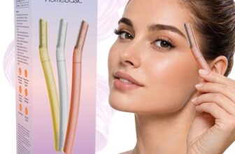 HomeBasic Face Razor for Women, Pack of 3 | Eyebrow Razor for Women | Stainless Steel Facial Hair Remover for Upper Lip, Chin, Forehead, Cheeks & Peach Fuzz