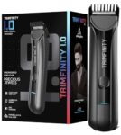 Trimfinity 1.0 Body & Ball Trimmer for Men by UrbanGabru, IPX6 Waterproof, Dual-Mode Motor, Stainless Steel Ceramic Blade, LED Light, 90-Min Battery, Travel Lock, 4 Adjustable Combs, Fast Charging,