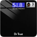 Dr Trust (USA) Zen Rechargeable Digital Personal Weighing Scale Electronic Weight Machine For Human Body (USB Cable Included) Weighing Scale(Black)