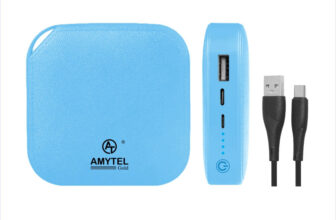 AMYTEL 10000 mAh 8 W Mini Pocket Size Power Bank(Blue, Lithium-ion, Power Delivery 2.0, Power Delivery 3.0, Quick Charge 2.0, Quick Charge 3.0 for Mobile, Smartband, Speaker, Trimmer)