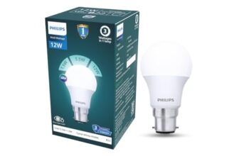 PHILIPS 12W Dimmable LED Bulb | Cool White 6500K | B22 Base | Adjustable Brightness LED Light | Energy Efficient & Versatile Lighting | Pack of 1