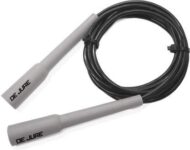 De Jure Fitness Adjustable Slim Shape Skipping Rope for Weight Loss & Fitness | PVC Speed Jump Rope with Comfortable Grip Handles | Adjustable Length for Kids & Adults