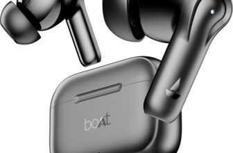 boAt Airdopes 161, Adv 4Mic ENx, 50H Battery,Fast Charge,13mm Driver, Metallic Finish Bluetooth(Carbon Black, True Wireless)