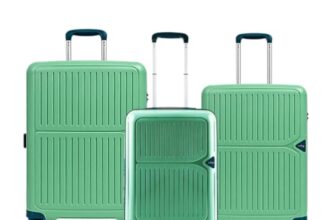 Footloose by VIP Head Spin Set of 3 (S+M+L) Trolley Bags, Green