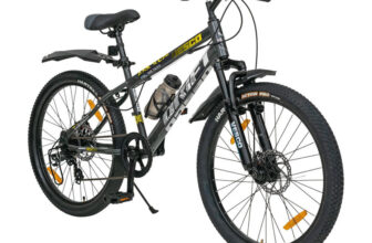 VESCO Drift 24T Kids 7 Gear Cycle for boys & girls age 9 to 13 24T MTB Cycle 24 T (inch) Mountain Cycle(7 Gear, Grey, Only Front Suspension)