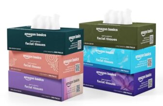 Amazon Basics 2 Ply Facial Tissue Box | 1200 Pulls | 200 Pulls X Pack of 6 | Office | Soft & Highly Absorbent Tissues