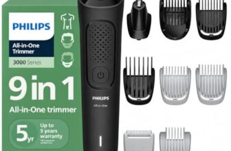Philips India’s No.1 Men’s Trimmer* | One stroke beard trimming | All-in-One Grooming Kit- Face, Hair, Body | Ear/Nose attachment | Safe for Sensitive Skin | 60 mins runtime | 2yrs warranty* | MG3927
