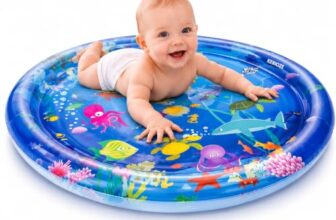 KERIOZE Baby Inflatable Tummy Time Water Play Mat 65x65cm