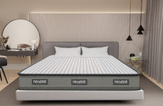 Neobest Orthopedic| Dual Foam 3 Layers Hypoallergenic & Breathable Fabric| Tape Edge 6 inch King High Resilience (HR) Foam Mattress(L x W: 78 inch x 72 inch)