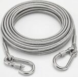 10 Meter Stainless Steel Clothesline Rope with Carabiner Hooks | Heavy-Duty Rust-Resistant Cloth Drying Wire | Strong Hanging Dori for Balcony, Bathroom, Terrace, Indoor & Outdoor Use