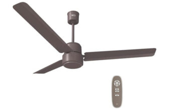 Reo by Havells Unnovate|Remote Controlled|Reverse Rotation Mode| Timer Setting| Low Noise with 2 Year Warranty BLDC Motor 1200 mm Ceiling Fan(5 Star | Cocoa Brown | Pack of 1)