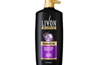 Livon Keratin Shampoo for Women & Men | Repairs Damaged Hair | Smooth & 5x Stronger Hair | No Parabens | 1L