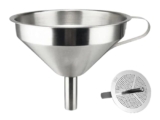 Multipurpose Stainless Steel Funnel with Removable Strainer – 11CM Wide Mouth Kitchen Funnel for Bottling Oil, Juice, Powder, and More – Durable Metal Funnel for Home Use