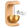 Handcrafted Wooden & Brass Dopamine Door Bell – Magnetic Entry Chime for Home Decor, Office, Shops & Café Doors