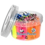 TRUSHALI PRESENT 50 Pcs Key Tag Multicolor Keyring & Keychain With Name Tag Labels Assorted Keychain With Two Side Id Label And Split Ring For Office, Home Key -Plastic (50)