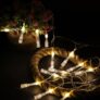 Lexton Fairy 14 Bottle Shape Drop LED String Light | 14 LED, Plug Sourced, 4 Meter Long | Suitable for Diwali, Birthday, Festival, Wedding, Party, Patio, Lawn, Restaurants (Pack of 1, Warm White)