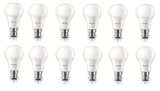 Philips Ace Saver 10.5W B22 LED Bulb,Cool Day Light,Pack of 12