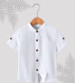 RUTABO Boys Solid Casual White Shirt