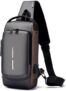 AKNAVI Waterproof Chest Bag USB Crossbody Sling Bag Crossbody Bag For Anti Theft USB Shoulder Bag Cross Body Travel Sling Chest Sports Style Shoulder Bag