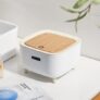 Nomenic Mini Desktop Press‑Top Dustbin with Lid – Plastic Small Trash Bin for Study Table, Bathroom, Bedroom & Kitchen