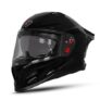 Steelbird SBH-61 SXE Pinlock ISI and Dot Certified Full Face Helmet for Men and Women with Inner Silver Sunshield (580 Medium MM, Glossy Black)