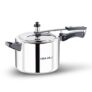 Bajaj New Shakti ILPC 5 Liter Pressure Cooker | Induction Bottom | Aluminium | Inner Lid | ISI Certified | 1 Yr Warranty 【Grey/Silver】