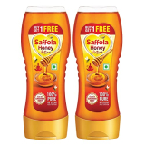 Saffola Honey Active, Made With Sundarban Forest Honey, 100% Pure Honey, No Sugar Adulteration, Squeezy Pack, 2 X 350G